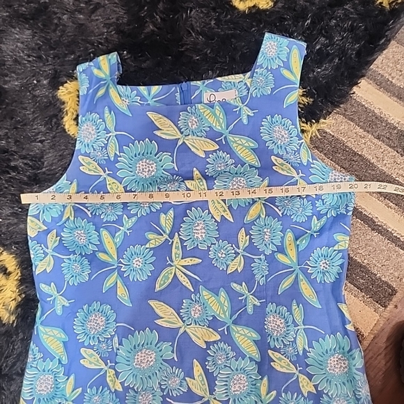 Lilly Pulitzer Plus size Vintage Linen Dragonfly Shift Dress. Size 16 - Picture 4 of 9